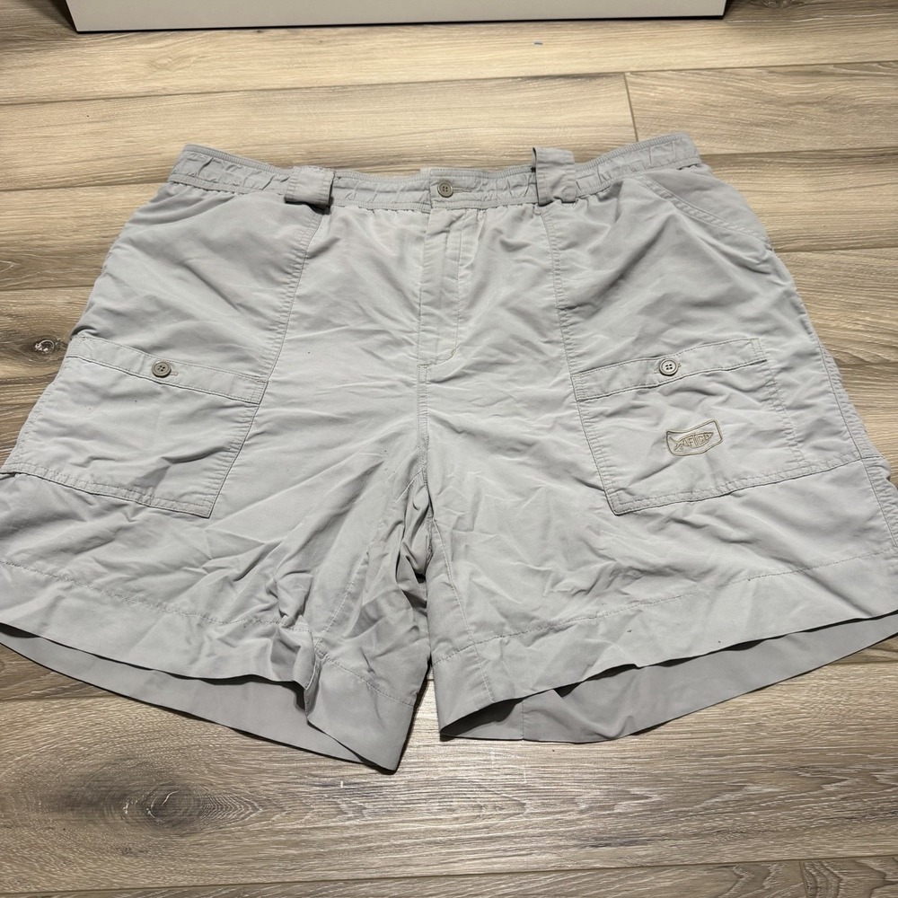 AFTCO Men's Shorts Size 44 Gray The Original Fishing Short Nylon Performance